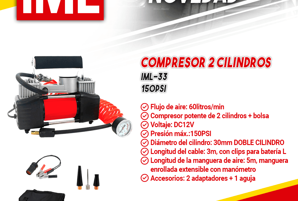 IML-33: El Compresor de Dos Cilindros que Marca la Diferencia