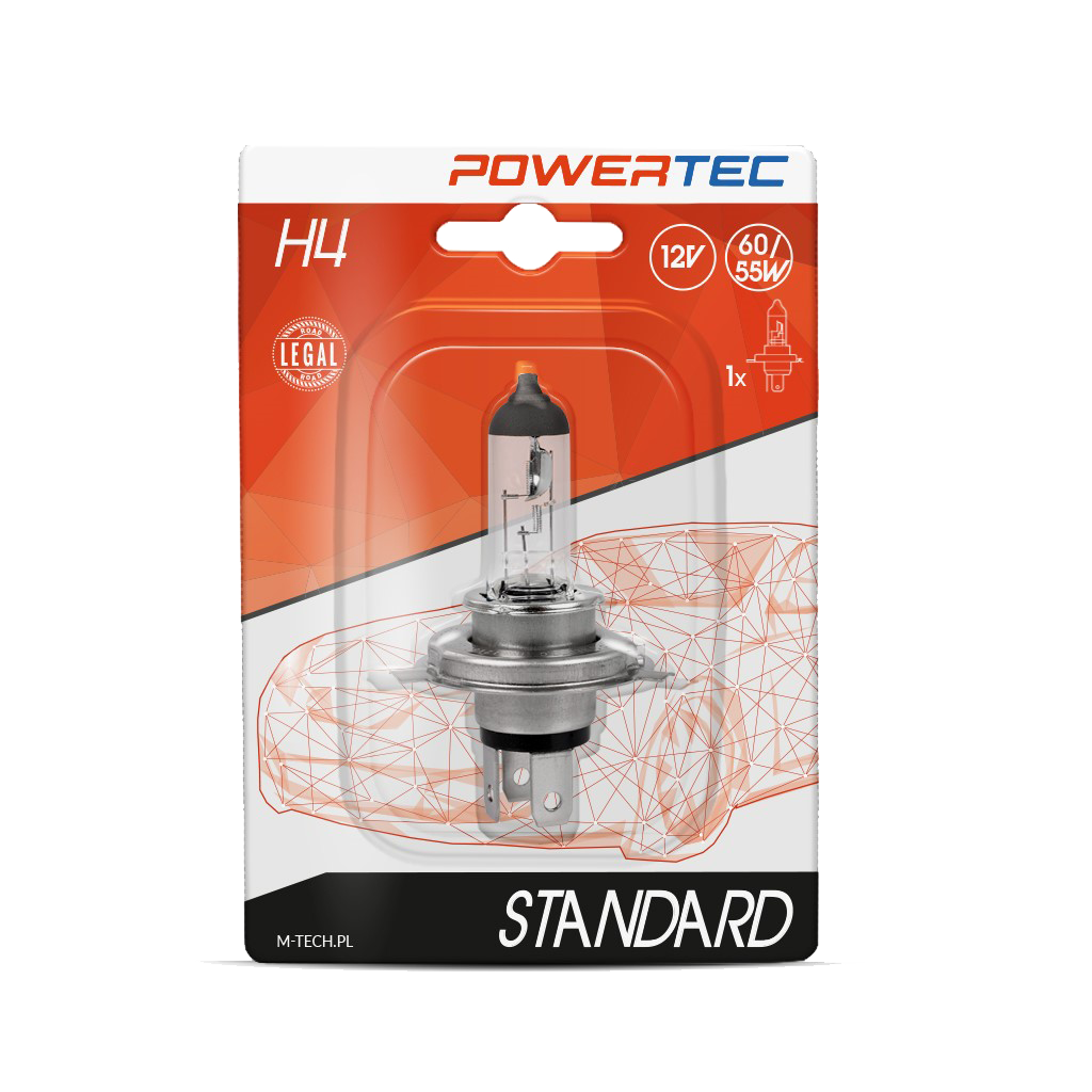 Powertec Standard H4 12V 60/55W Blister