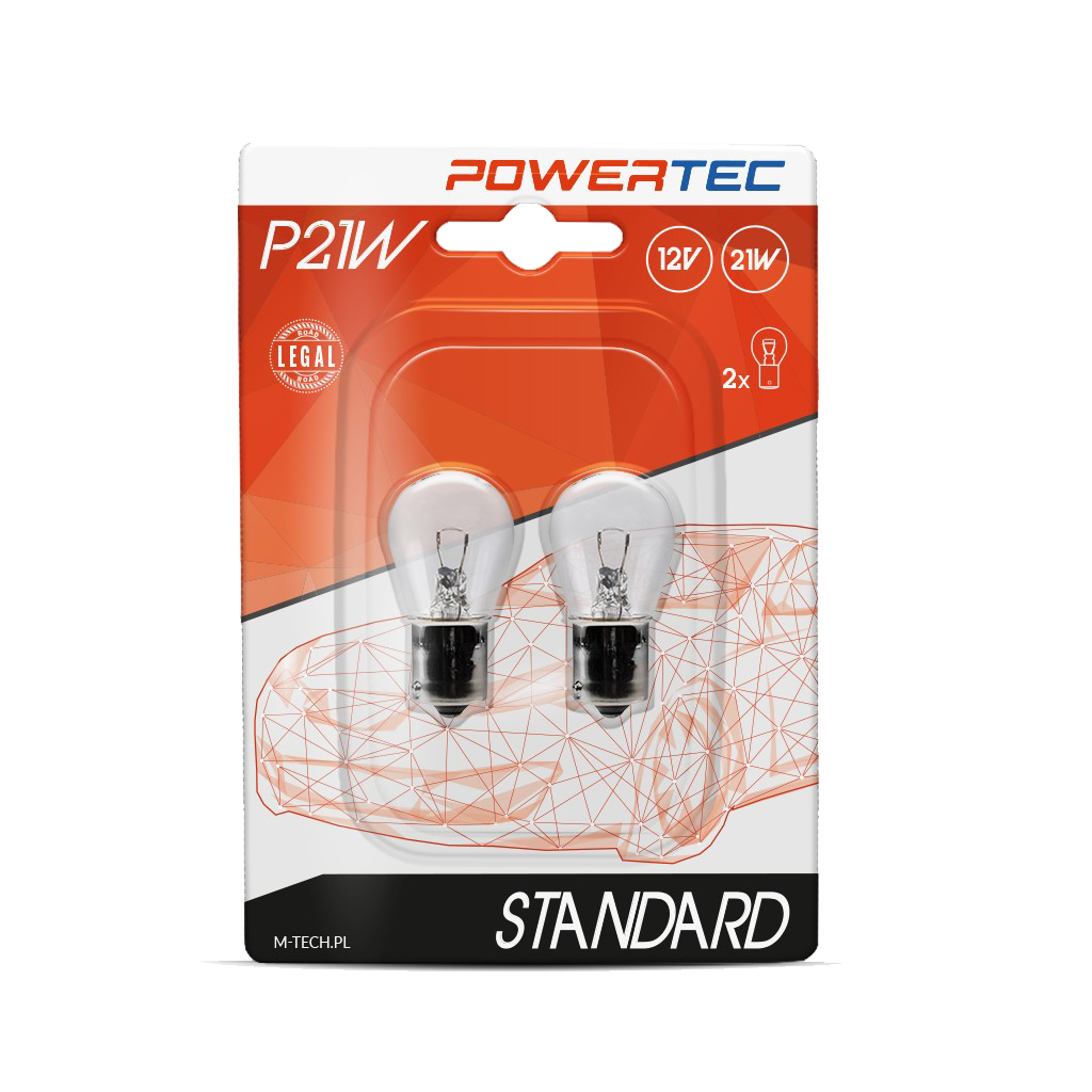 Powertec Standard BA15s P21W 12V Blister 2uds