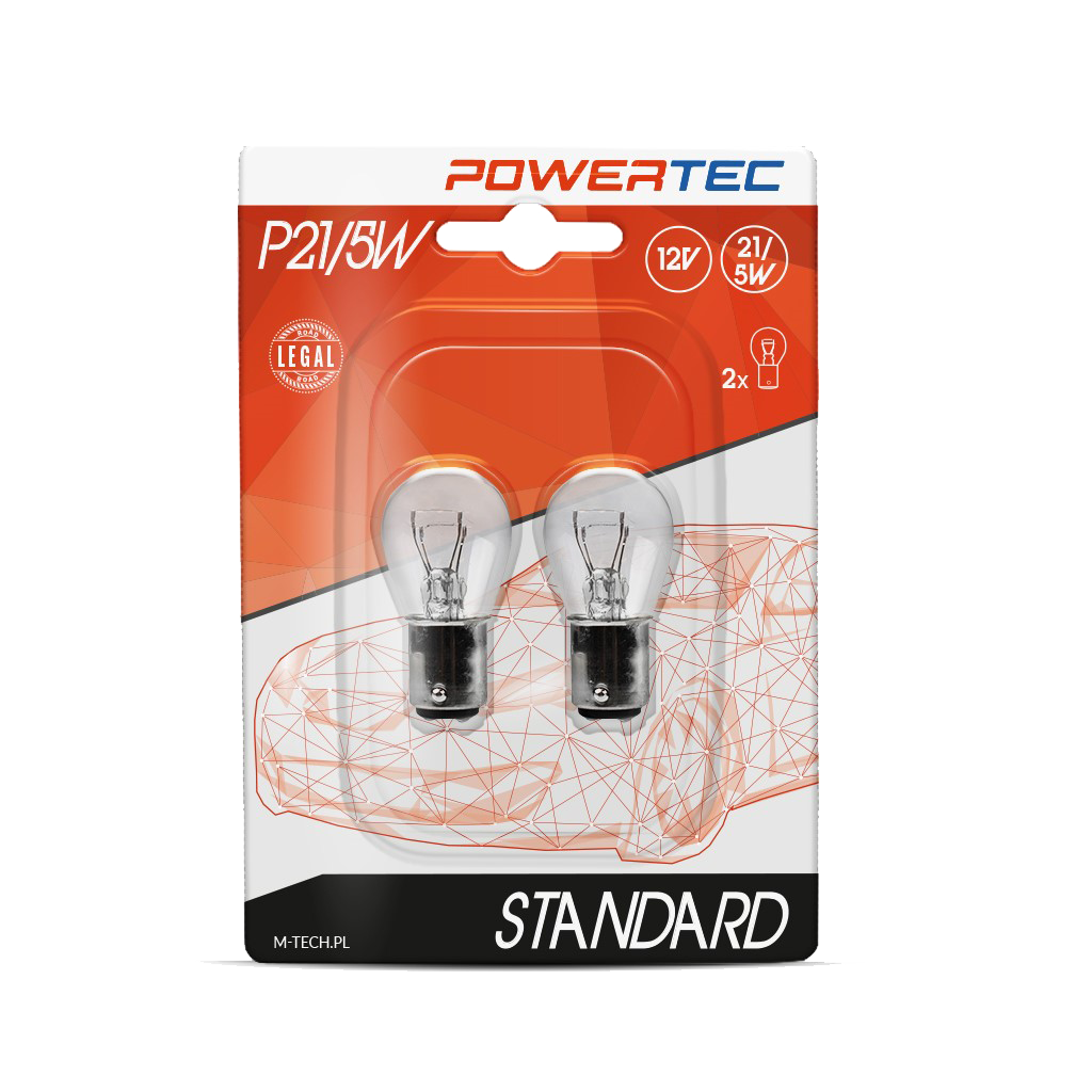 Powertec Standard BAY15d P21/5W 12V Blister 2uds
