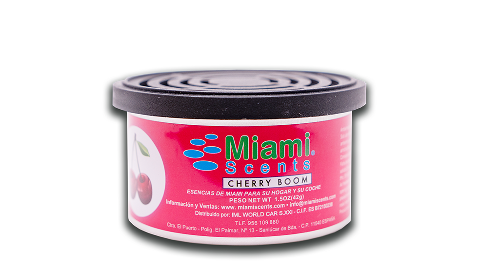 Lata orgánica Miami Scents aroma Piruleta (Cherry Boom)