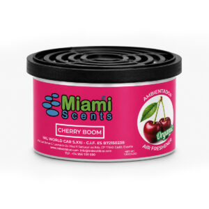 Expositor Cherry Boom - Ambientador de coche Miami Scents (Lata orgánica)