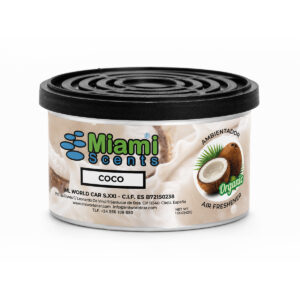 Expositor Coco - Ambientador de coche Miami Scents (Lata orgánica)