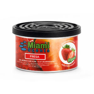 Expositor Fresa - Ambientador de coche Miami Scents (Lata orgánica)