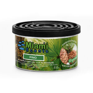 Expositor Pino – Ambientador de coche Miami Scents (Lata orgánica)