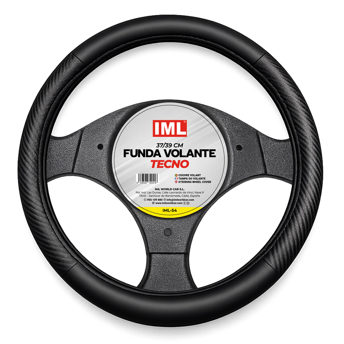 Funda para volante de Coche Tecno 37-39 cm
